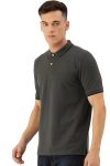 Men's Snug Fit Solid Polo T-Shirt with Coloured Collar Tipping| Cotton Rich| Premium Pique Weave