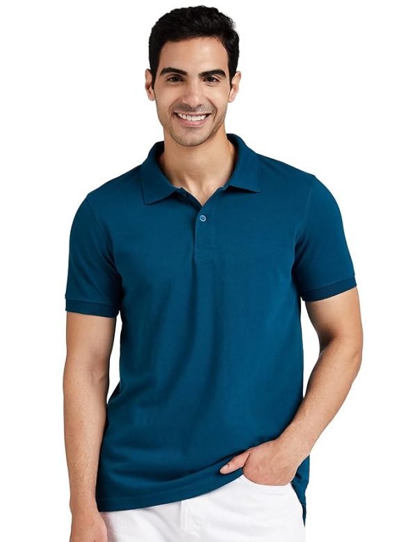 Symbol Men's Cotton Rich Solid Polo Tshirt | Collar Tshirts | Half Sleeves | Plain-Regular Fit (Available in Plus Size and Combo Pack of 2)