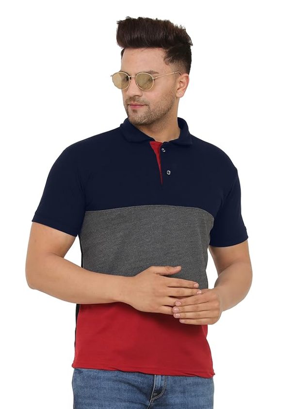 LEOTUDE Men's Matty Regular Fit Plain Polo T-Shirt