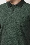 Men's Cotton Abstract Floral Print Polo Shirt – Casual Wear | Stylish & Breathable